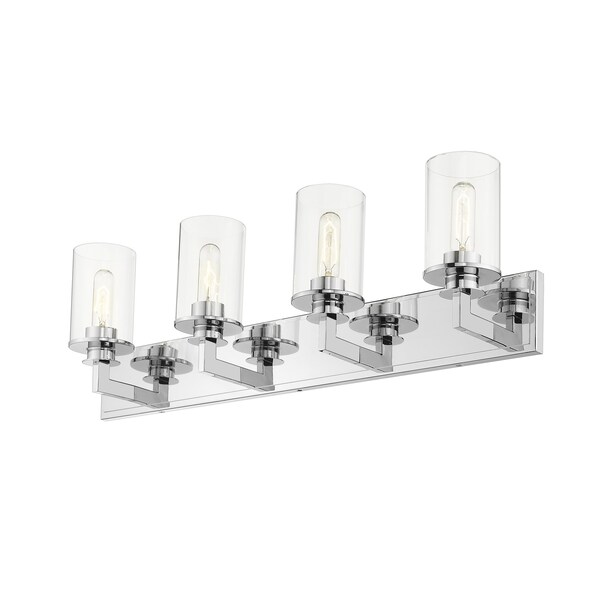 Savannah 4 Light Vanity, Chrome & Clear